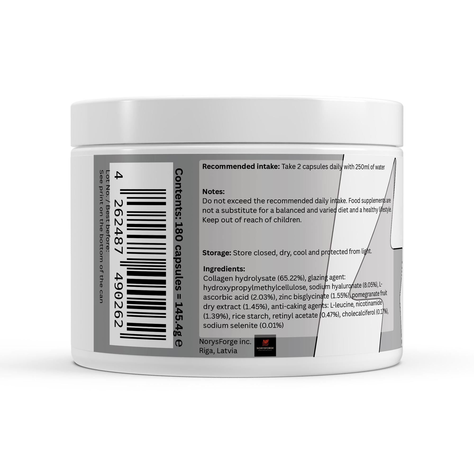 Collagen Plus 180 capsules for hair, skin and nails – premium collagen supplement for beauty and healthy appearance