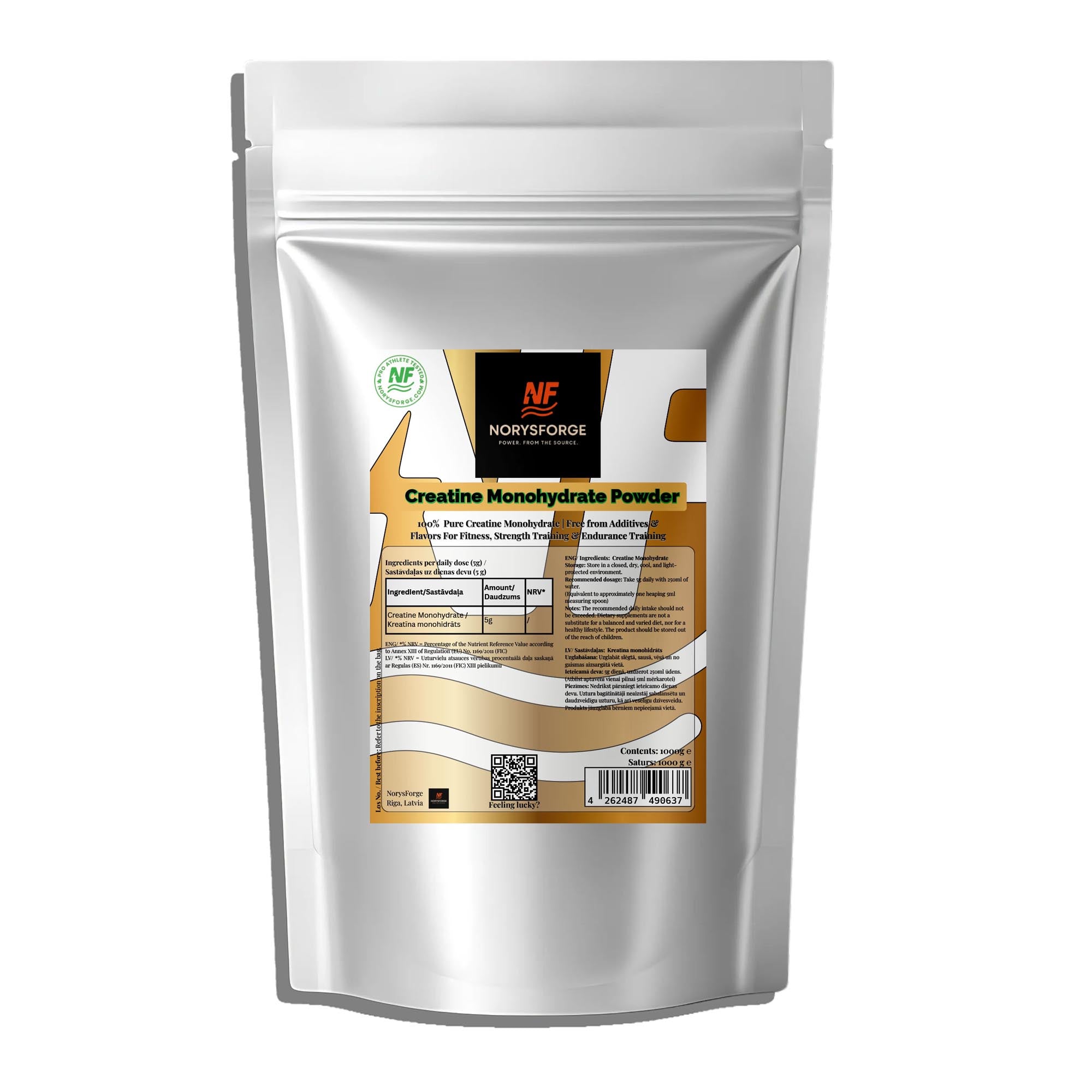 Creatine Monohydrate Powder | 1000g Micronized - NorysForge