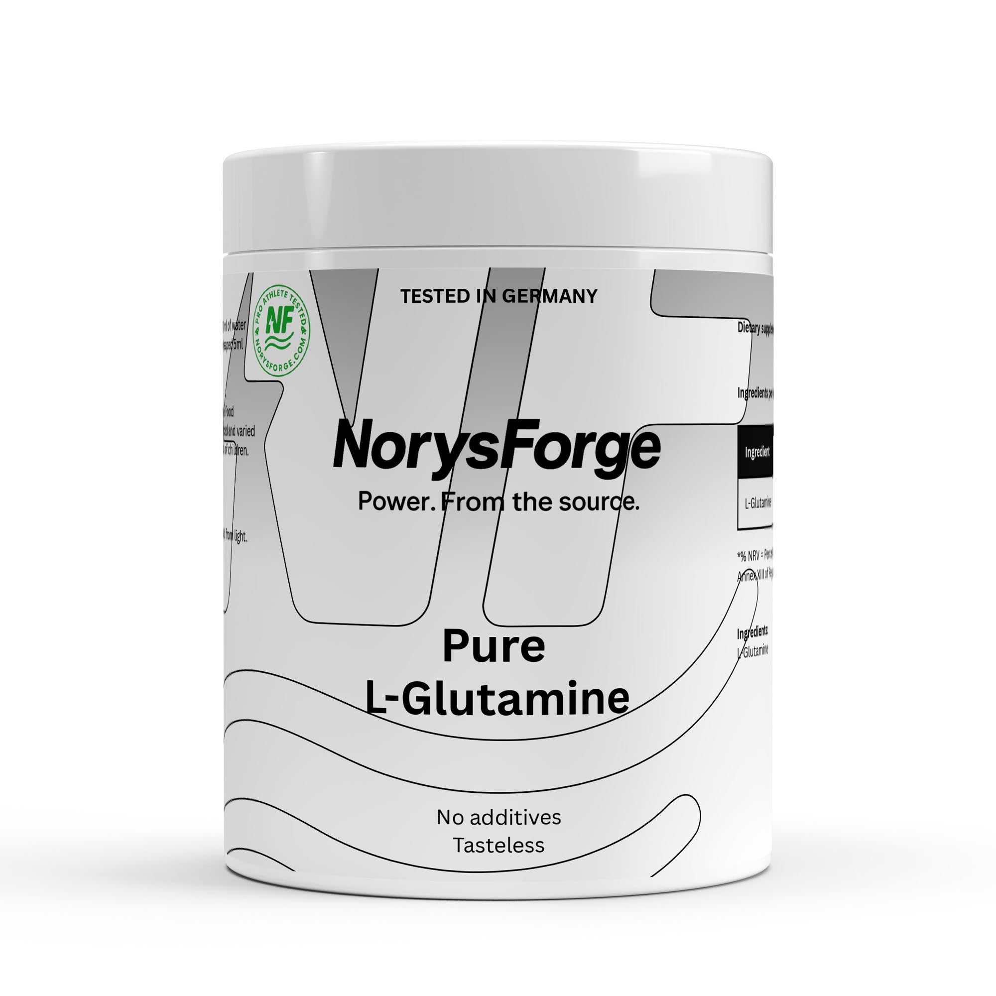 L-Glutamine Powder | 500g Pure Recovery Amino - NorysForge