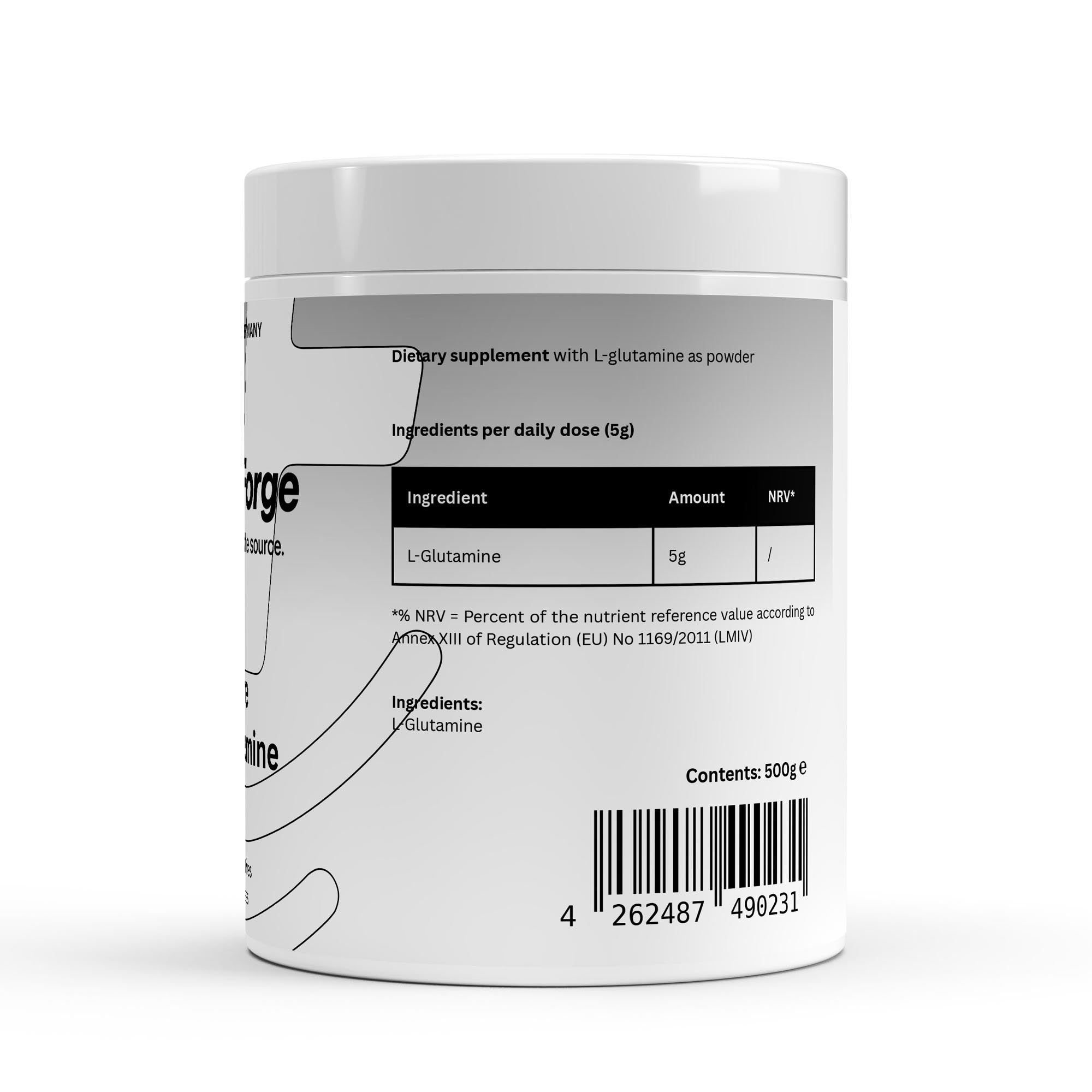 L-Glutamine Powder | 500g Pure Recovery Amino - NorysForge