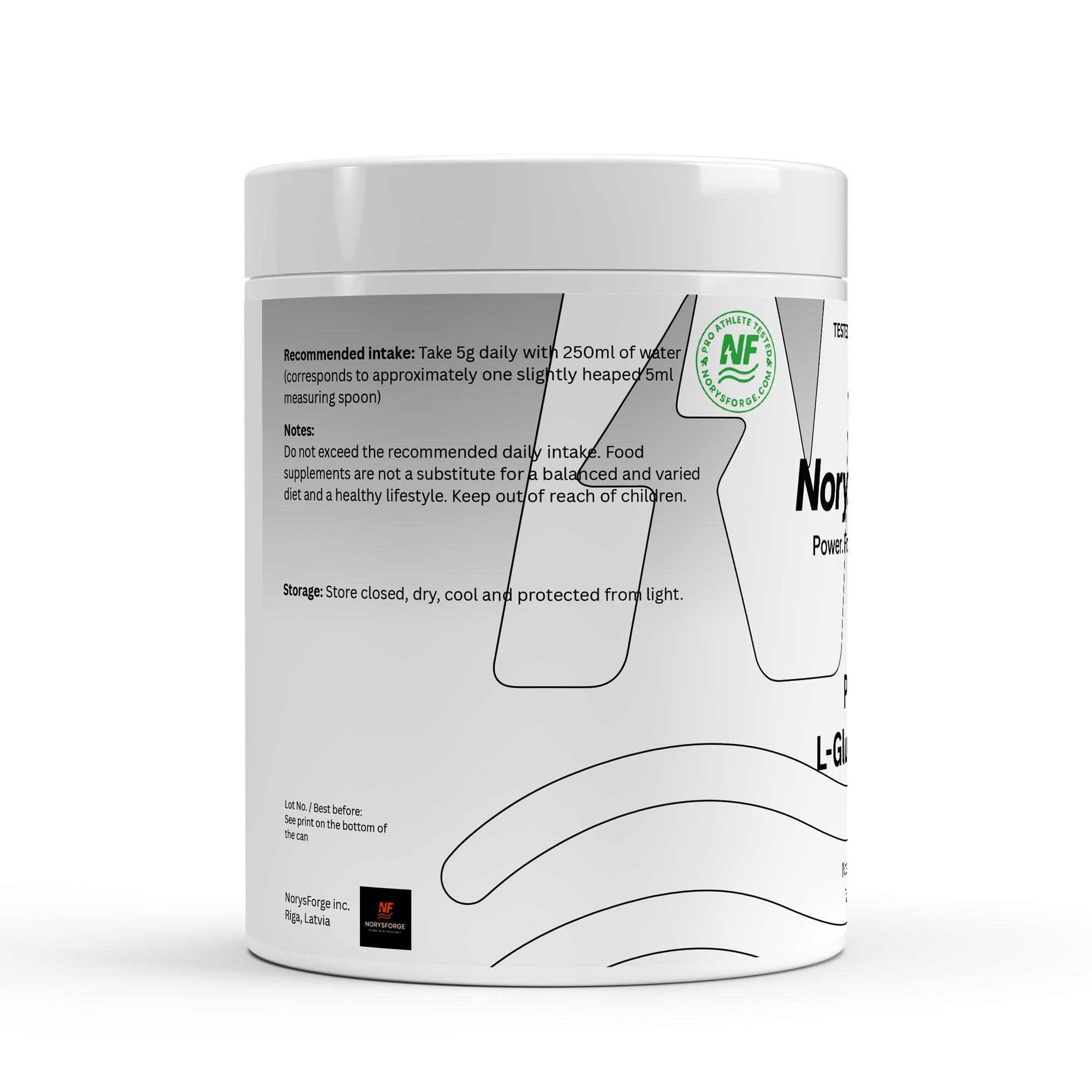 L-Glutamine Powder | 500g Pure Recovery Amino - NorysForge