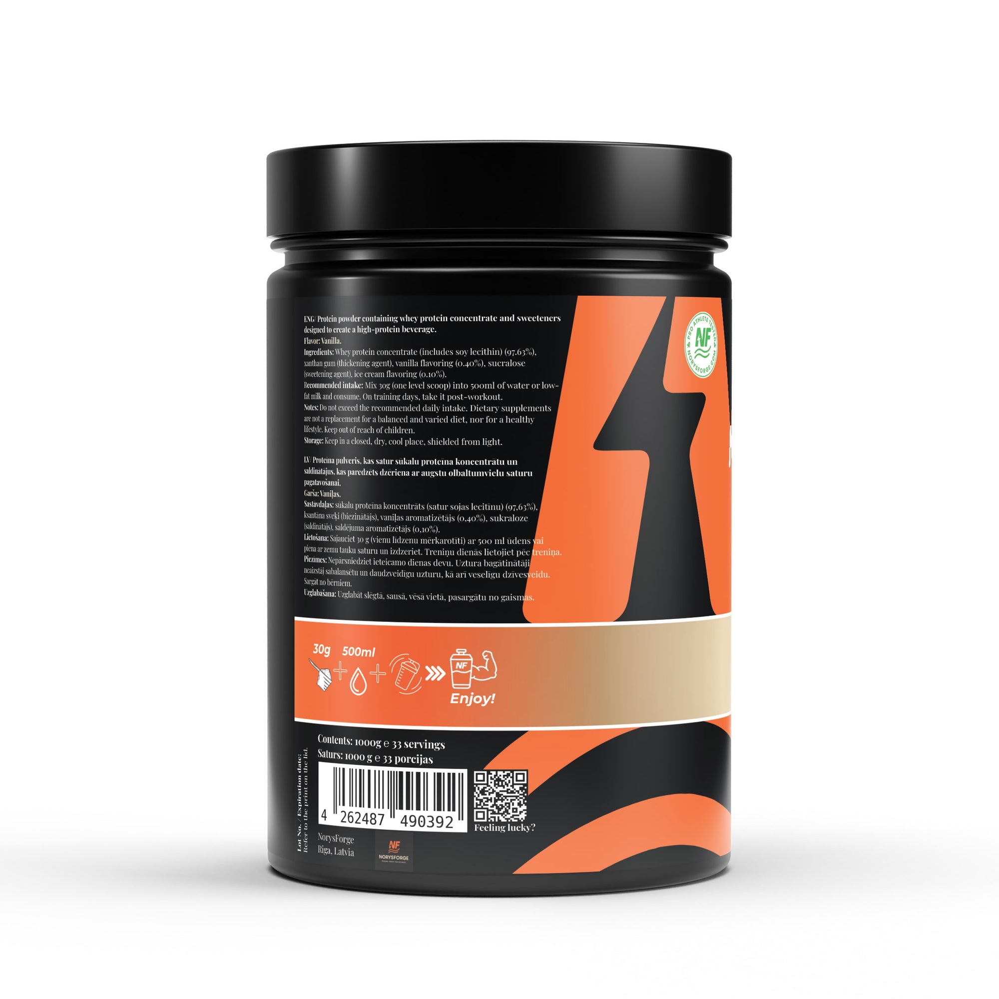 N-Core Premium Whey | Madagascar Vanilla | 1000g Complete Protein & EAAs - NorysForge