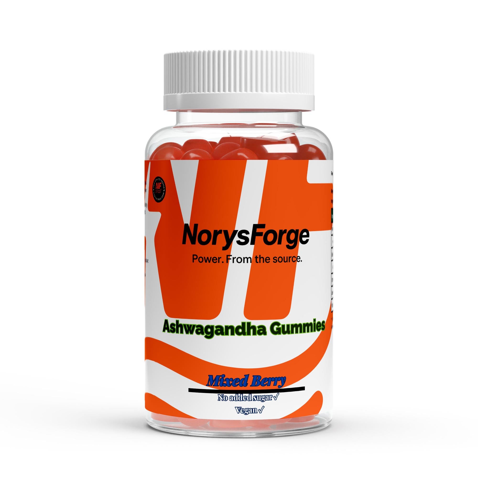 Premium Ashwagandha + Vitamin B6 | 60 Gummies | Berry - NorysForge