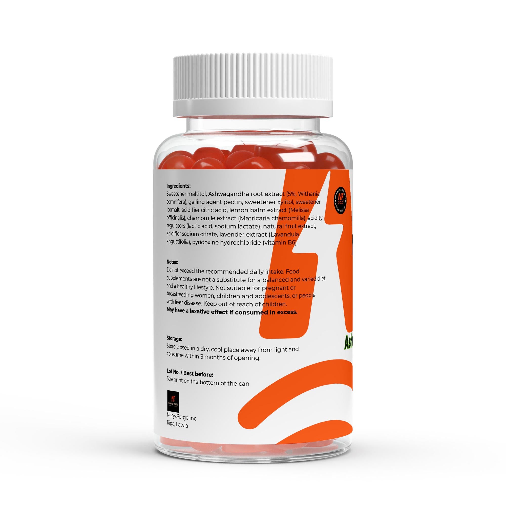 Premium Ashwagandha + Vitamin B6 | 60 Gummies | Berry - NorysForge