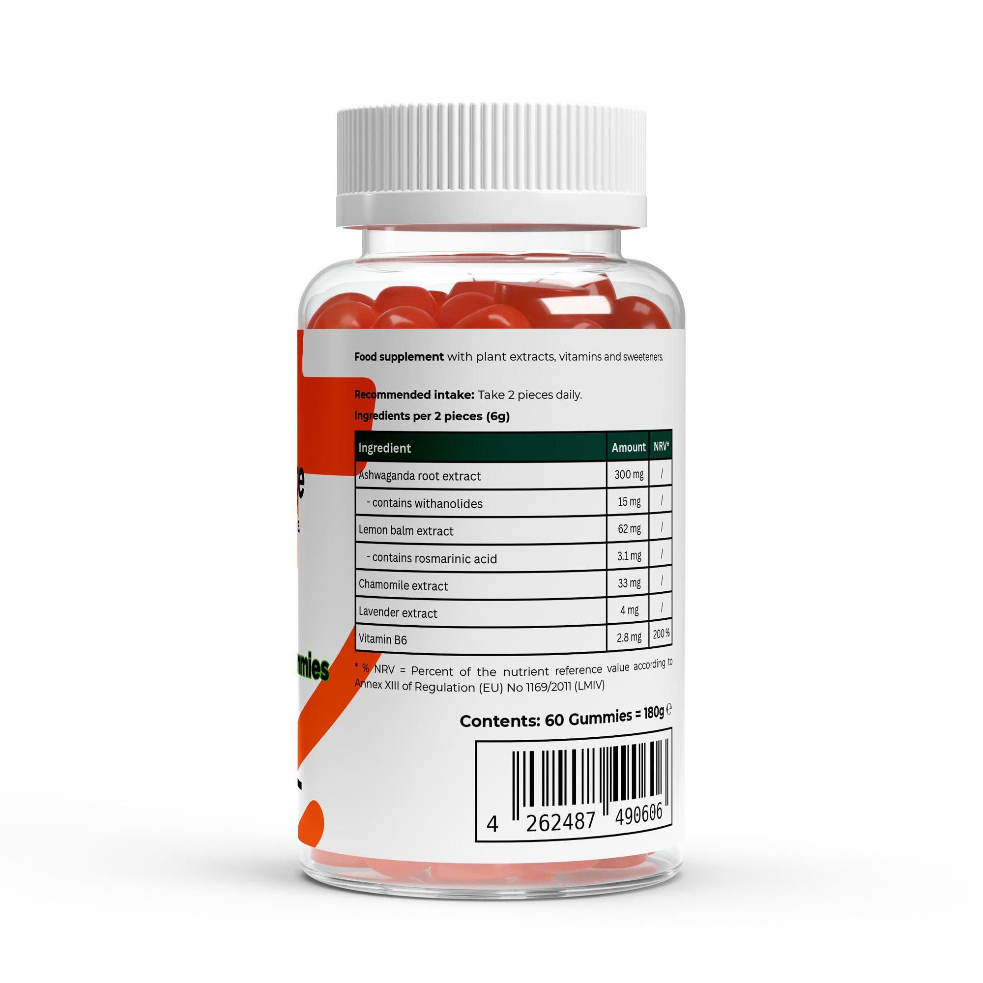 Premium Ashwagandha + Vitamin B6 | 60 Gummies | Berry - NorysForge
