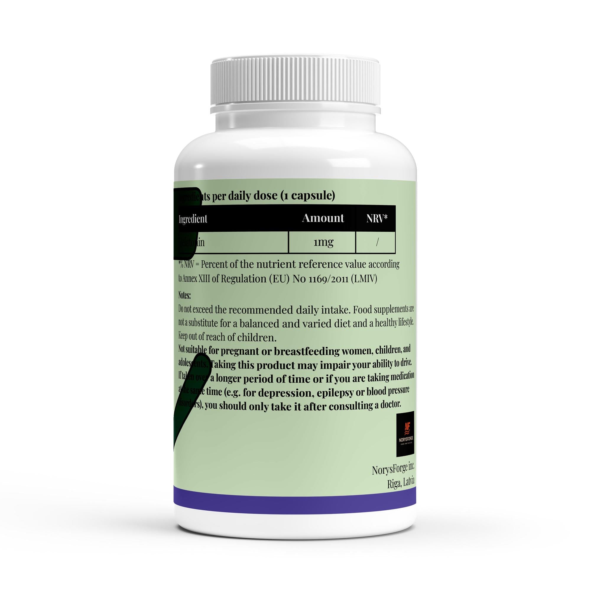 Vegan melatonin supplement 75 capsules – promotes healthy sleep rhythm, relaxation and improved nightly rest