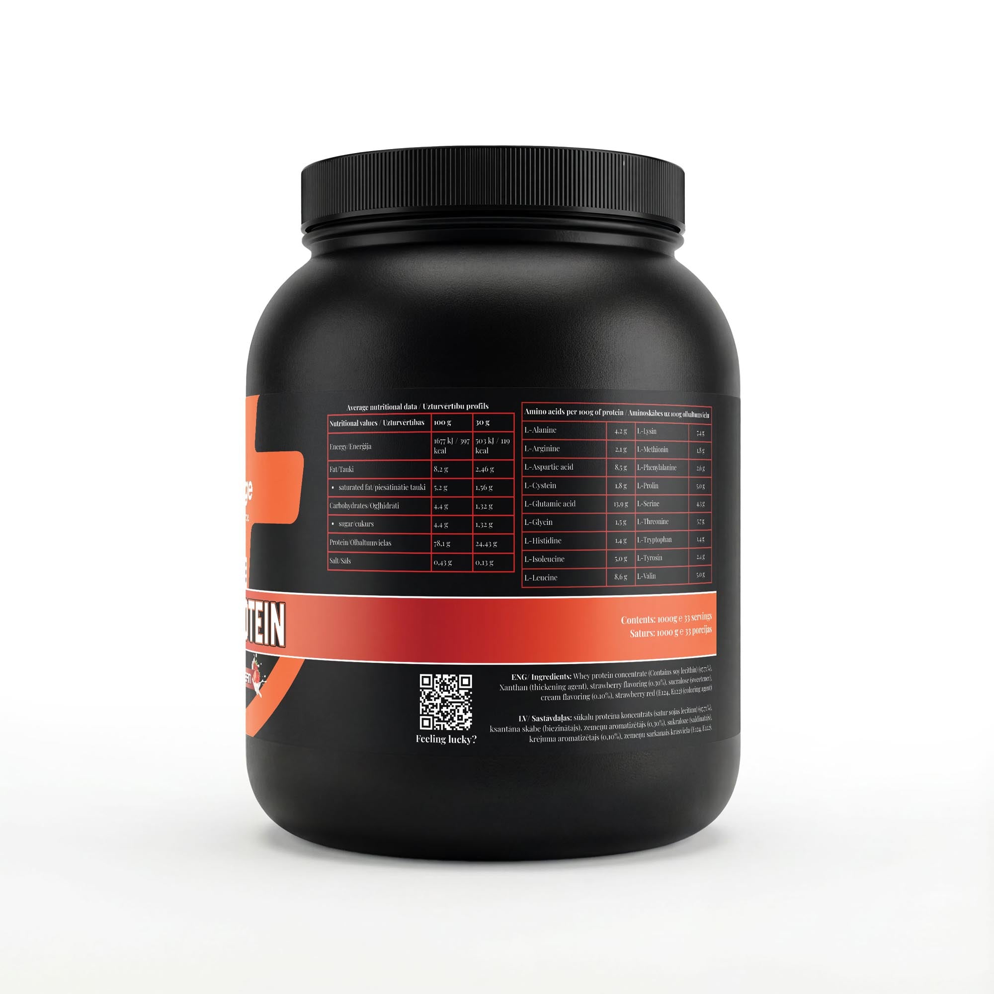 N-Core Premium Whey | Strawberry Cream | 1000g Complete Protein & EAAs - NorysForge - Best Powder in Europe