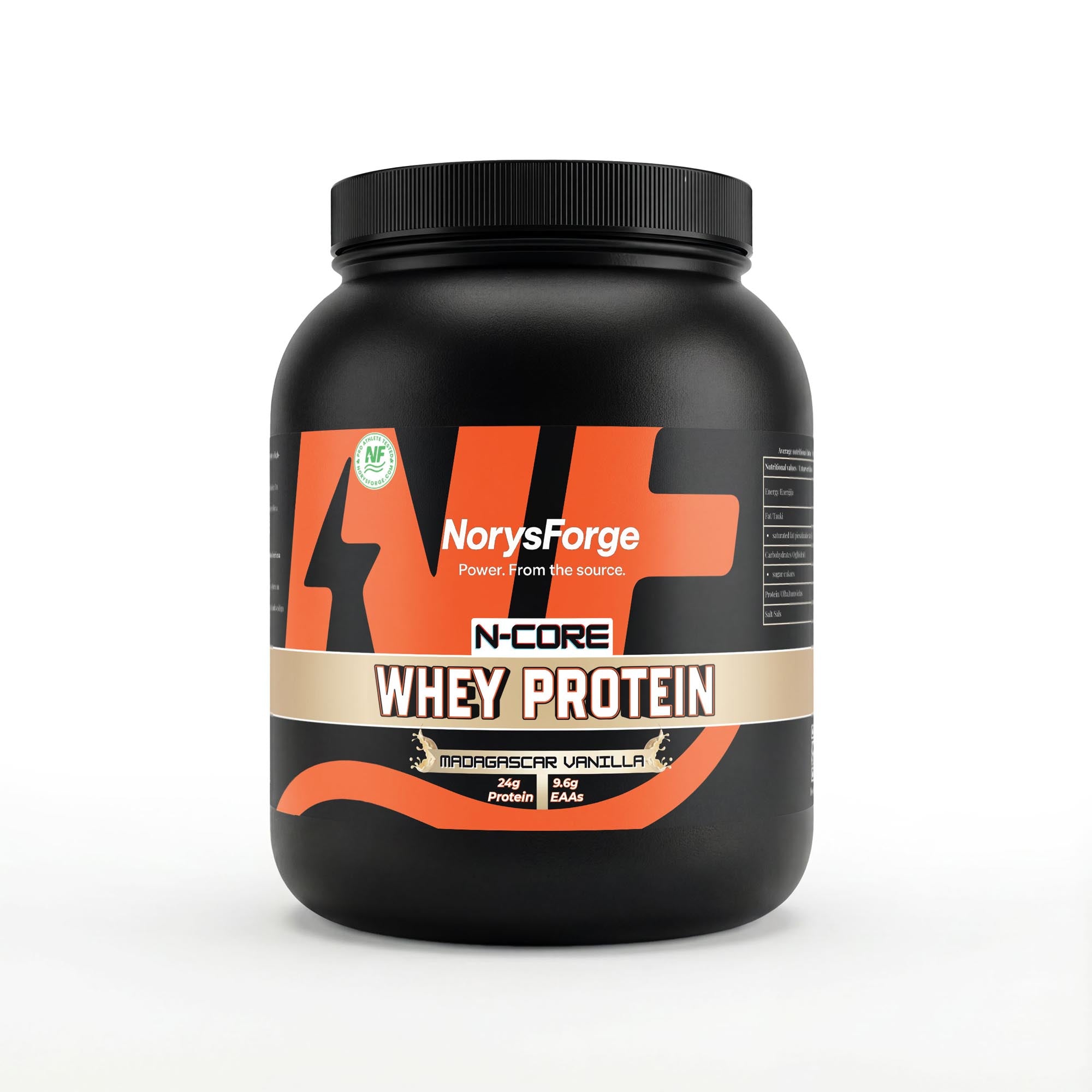 N-Core Premium Whey | Madagascar Vanilla | 1000g Complete Protein & EAAs - NorysForge - Best Powder in Europe