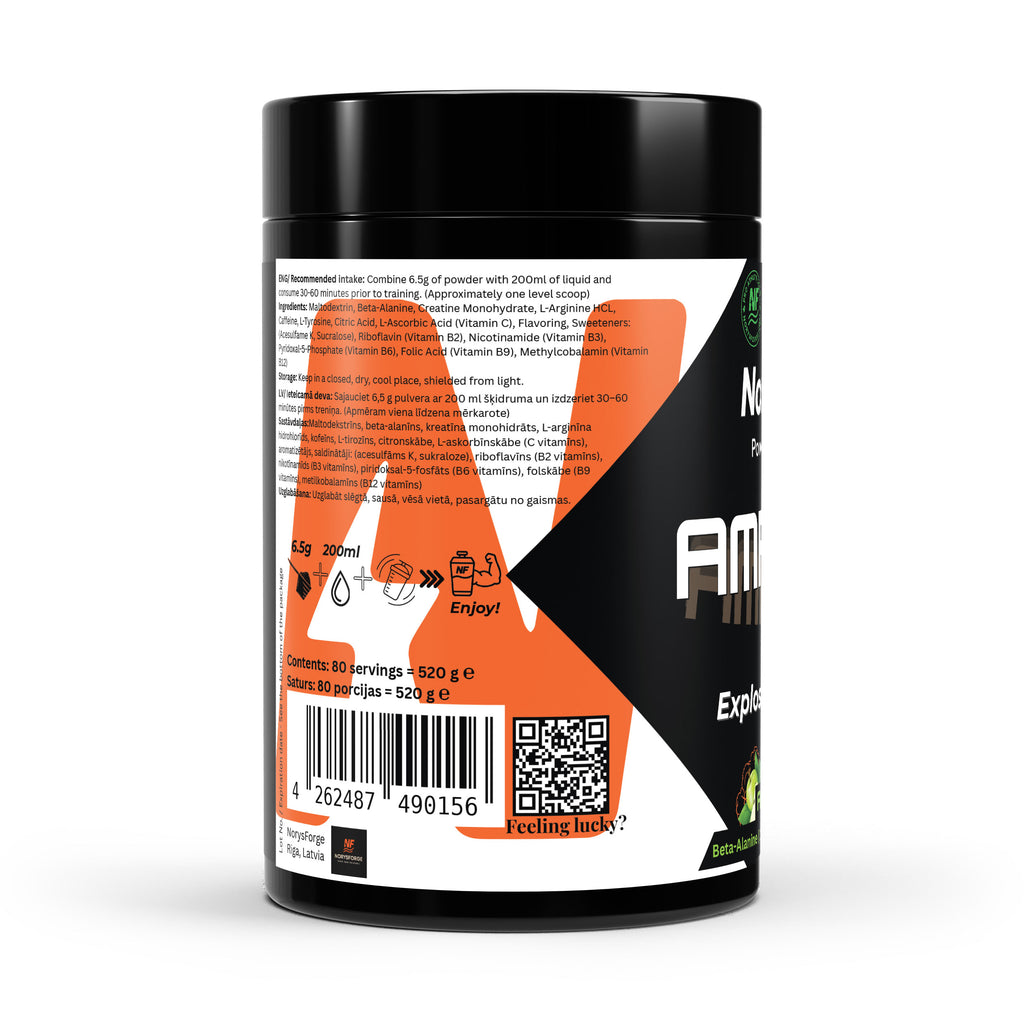 AmpCore Pre-Workout | Apple | 520g - NorysForge 