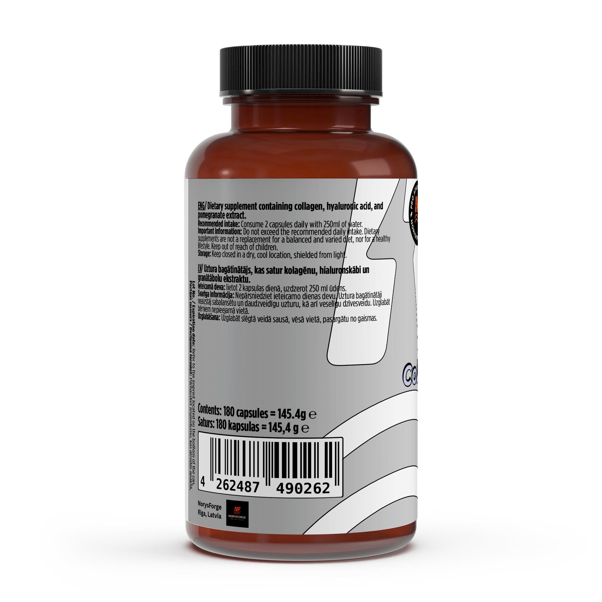 Collagen Plus | 180 Capsules for Hair, Skin & Nails Support - NorysForge - Best Capsules & Tablets in Europe