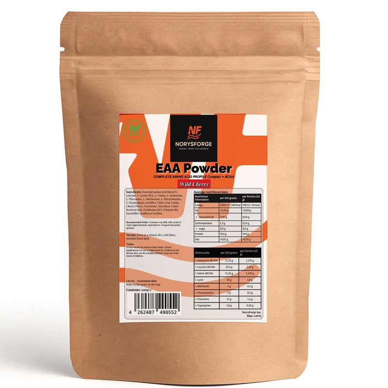 Norysforge EAA Powder which is better than bcaa - all 9 essential amino acids included - balanced dose and large pack. wild cherry taste is refreshing and complements any shake