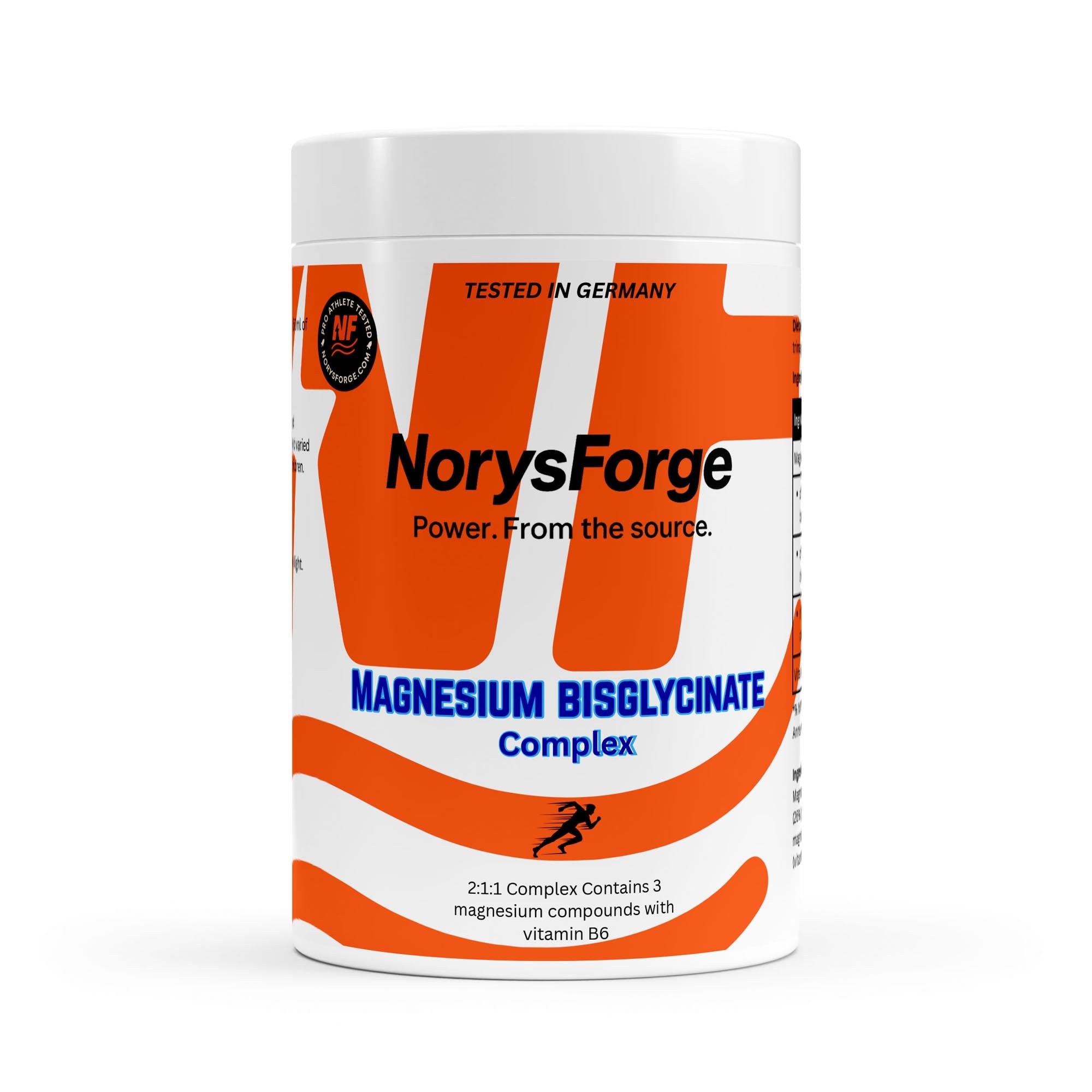 Magnesium Bisglycinate Complex + Vitamin B6 | 90 Capsules - NorysForge 