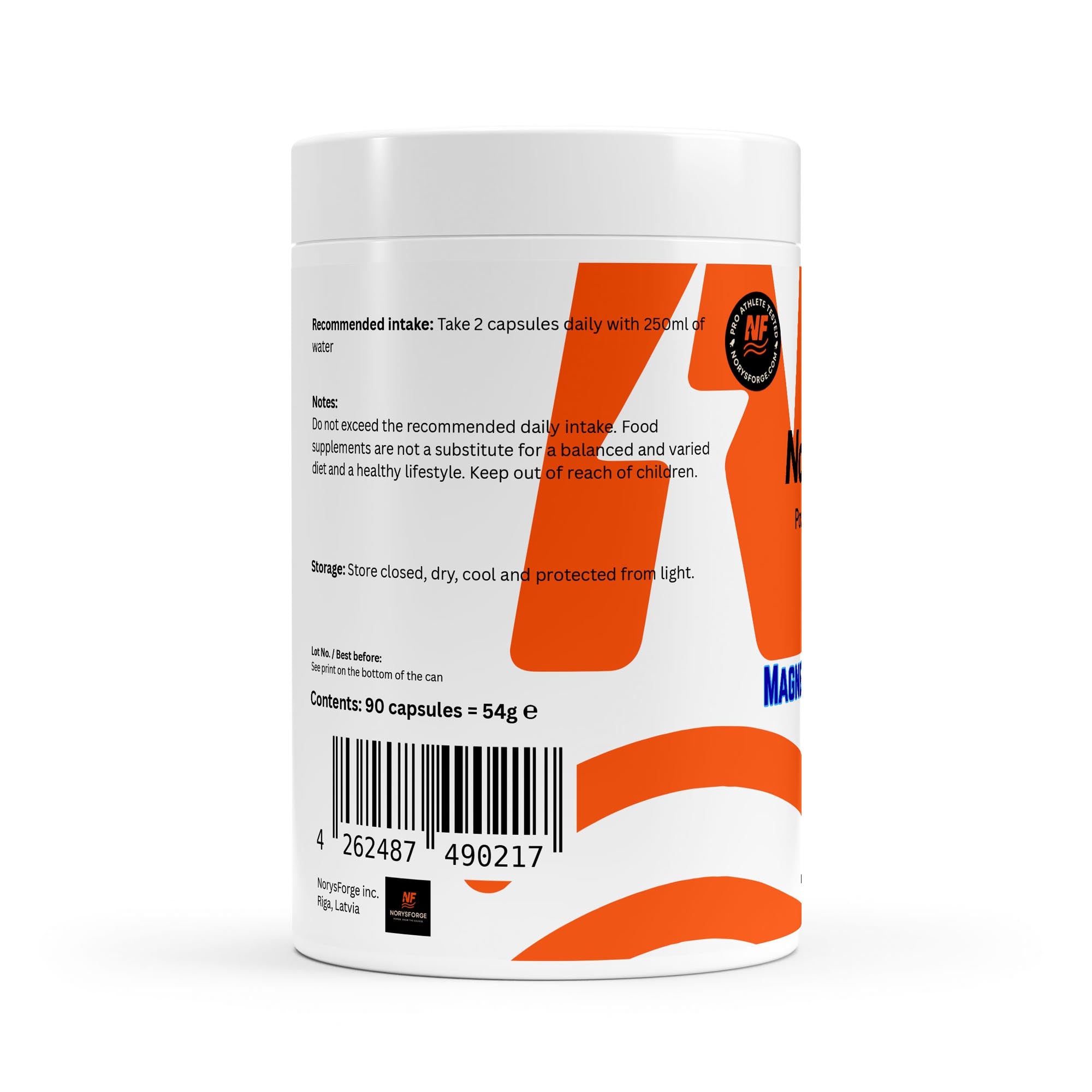 Magnesium Bisglycinate Complex + Vitamin B6 | 90 Capsules - NorysForge 