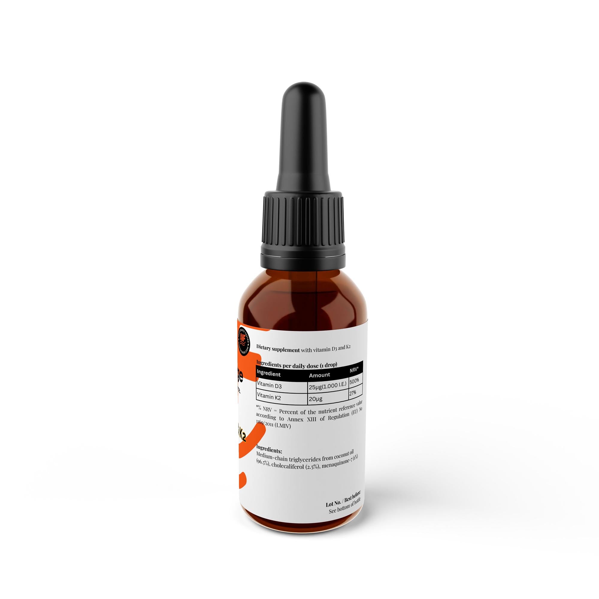 Vitamin D3 + K2 Drops | 1000 IU | 1700 Daily servings - NorysForge 