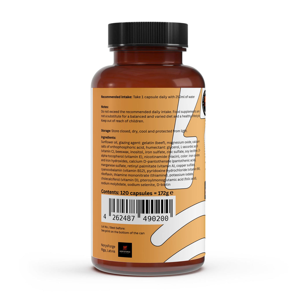 Multivitamin & Mineral Complex | 120 Softgels for Daily Health - NorysForge - Best Softgels in Europe