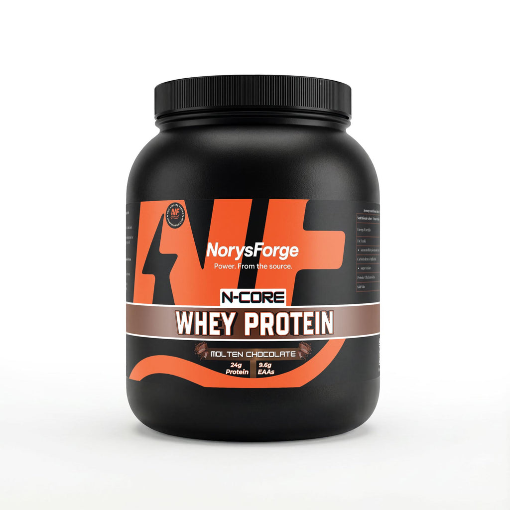 N-Core Premium Whey | Molten Chocolate | 1000g Complete Protein & EAAs - NorysForge - Best Powder in Europe